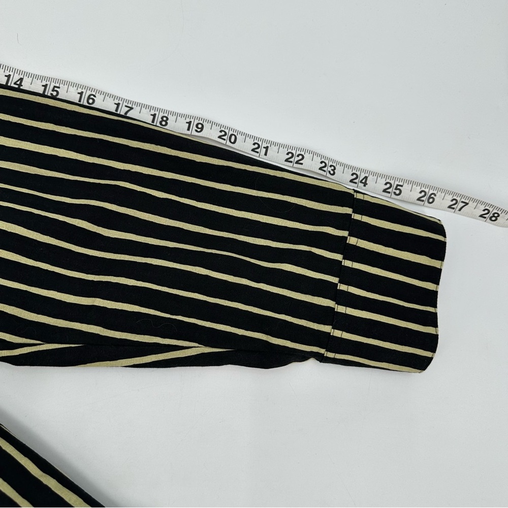Marimekko Black and Cream Striped Button Down Shirt - Picture 11 of 16